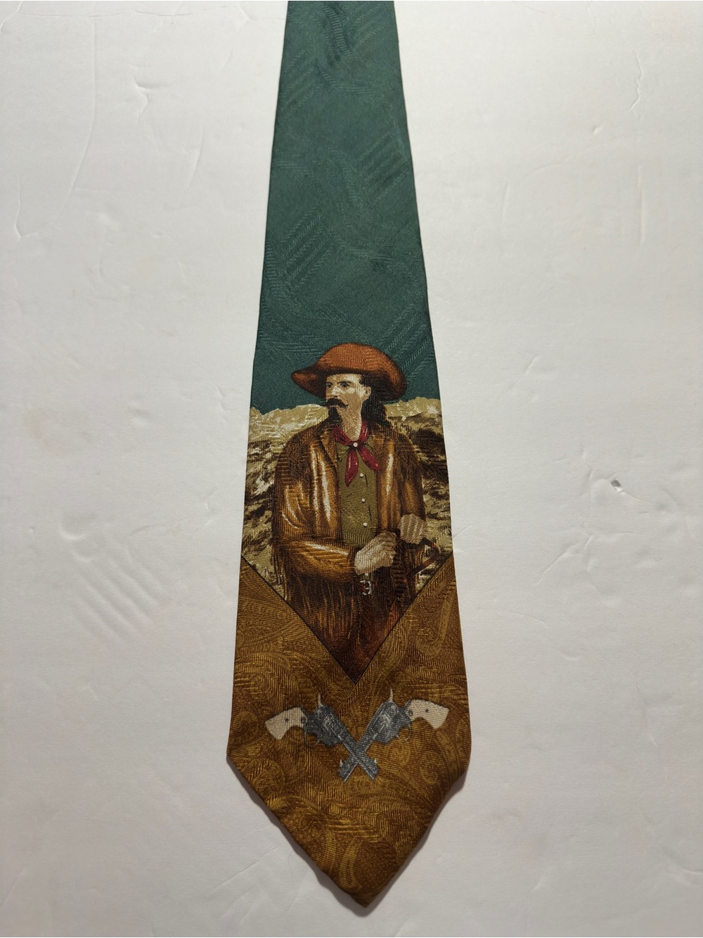 Vintage Polo Ralph Lauren Buffalo Bill Cody Collectible Western Silk Tie USA